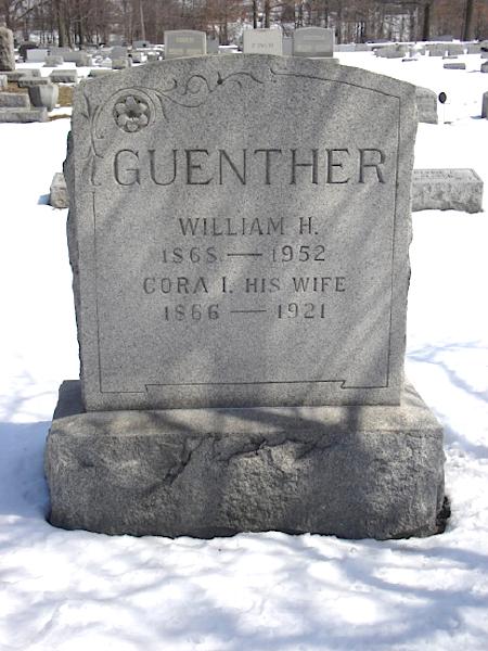 William H. and Cora Irene Davis Guenther, Forest Hill Cemetery, Attica, New York
grave marker photo by Donna Ruhland Bonning
