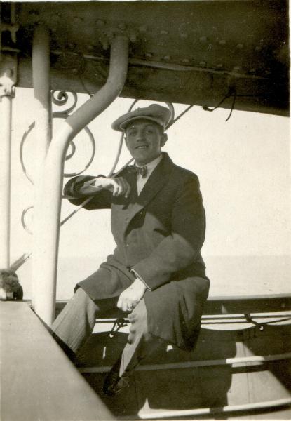 Carl Kammerer on board SS Presidente Wilson