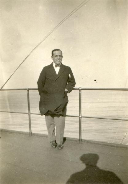 Carl Kammerer on board SS Presidente Wilson