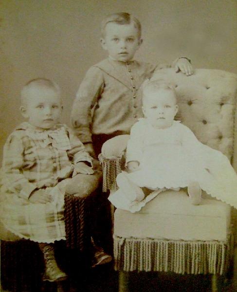 Glen, Ray and Mary Sierk, about 1891
