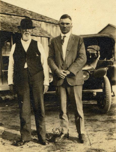 Solomon William Wood and his son-in-law Alfred Wilder Burnside