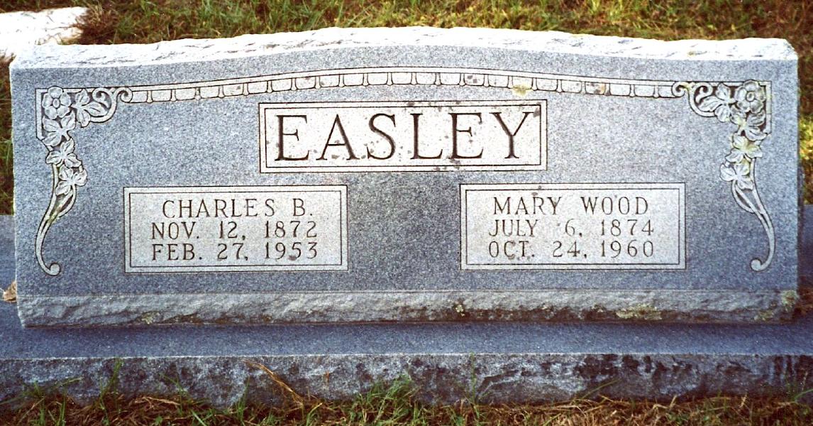 Charles Brigance and Mary Jane Wood Easley, Fairview Cemetery, near Richards, Grimes County