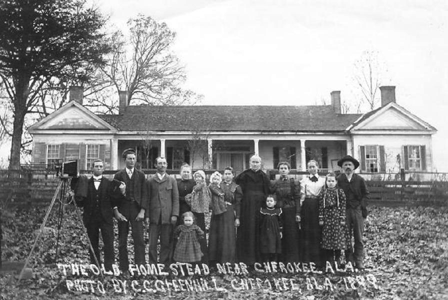 Samuel Boatwright Greenhill homeplace, near Cherokee, Alabama, 1899