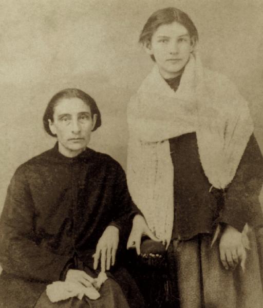 Martha Frances Harrison Reed Royal and daughter Katie Reed, circa 1873