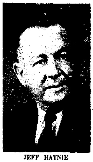 Thomas Jefferson "Jeff" Haynie, 1900-1972