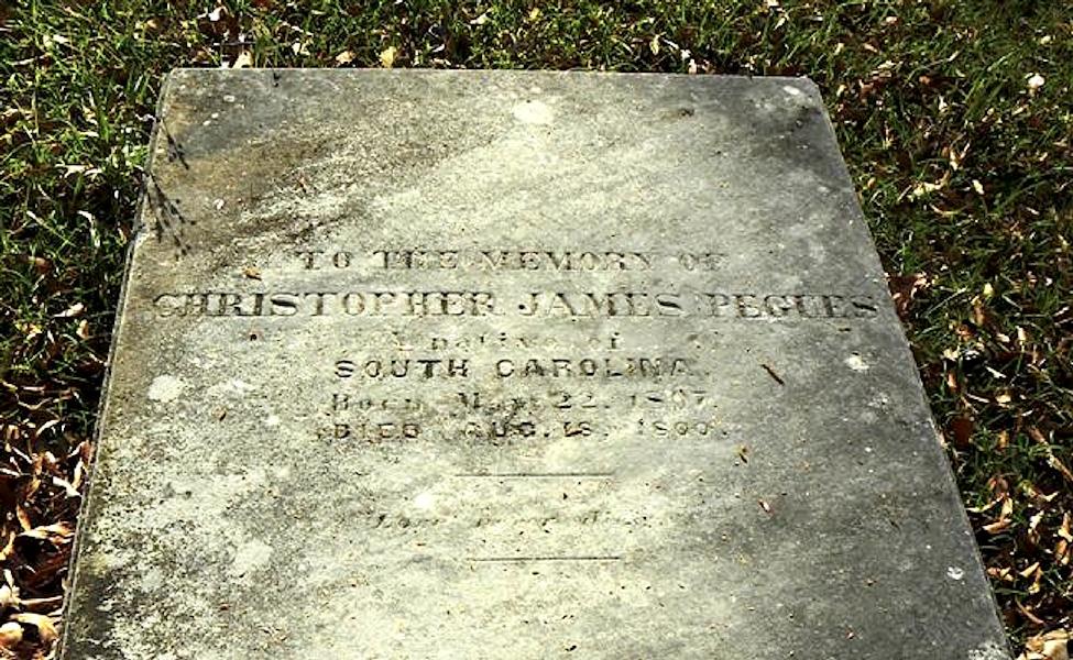 Christopher James Pegues (1807-1860), Old Spring Hill Methodist Cemetery, Marengo County