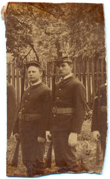 James Bartholomew Pegues (right), Co A, 43rd Alabama Infantry Regiment, CSA
