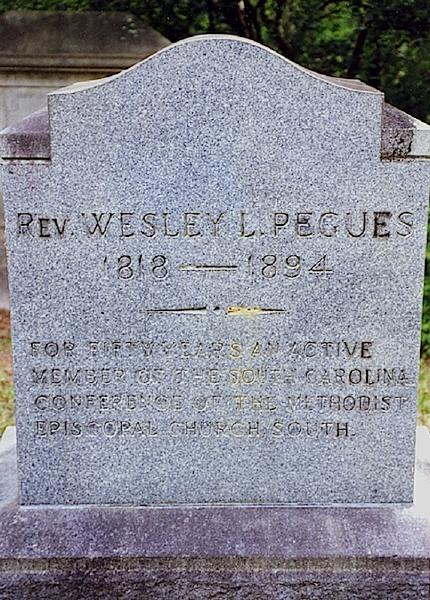 Rev. Wesley Leatherwood Pegues (1818-1898), New Hope Methodist Church Cemetery, Marlboro County