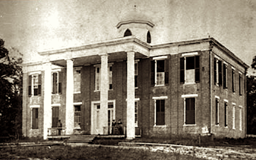 The Austin College building (present-day SHSU Austin Hall) upon completion in 1853