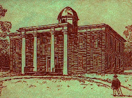 Austin College (present-day SHSU Austin Hall)
Drawing by Bernhardt Wall