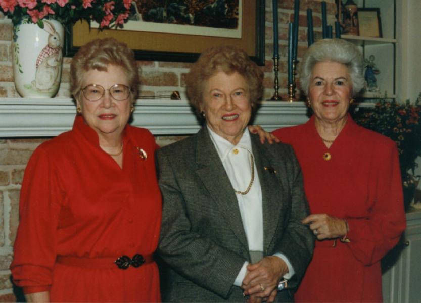 Doris, Mary Louise and Evelyn Torbert, about 1995