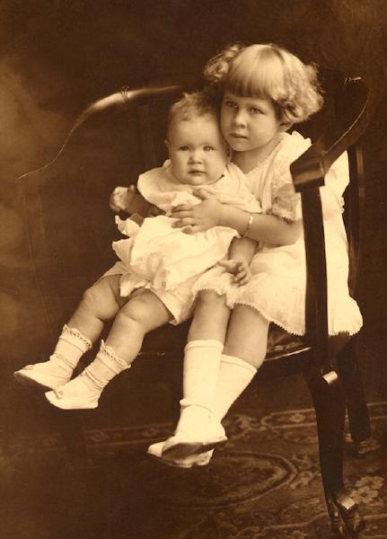 Doris and Mary Louise Torbert, about 1920