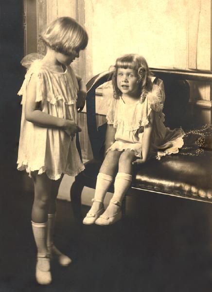 Mary Louise and Doris Torbert, about 1922