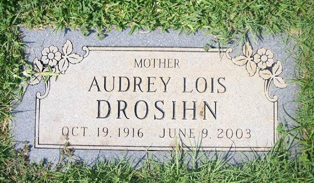 Audrey Lois Ward Page Drosihn (1916-2003), Bluebonnet Hills Memorial Park, Fort Worth