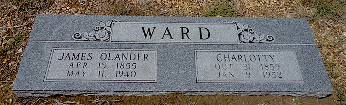 James Olander Ward & Charlotty Atchison, Vaughan (Bell) Cemetery, Hill County, Texas