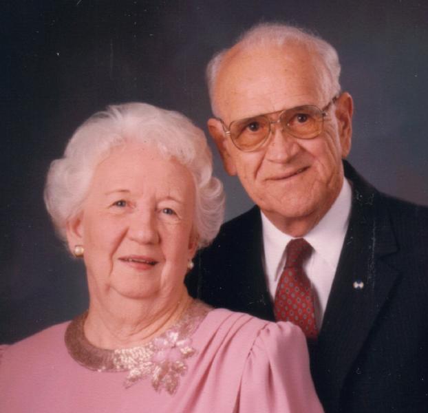 Opal and Irvin Wood, 50th wedding anniversary