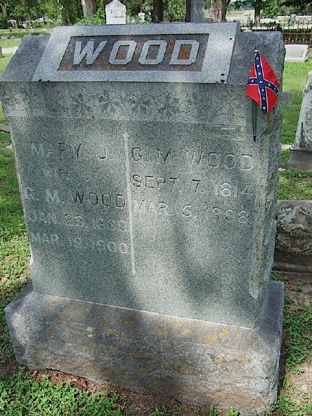 Green Mark and Mary Jane LeGrand Wood, Oakland Cemetery, Navasota