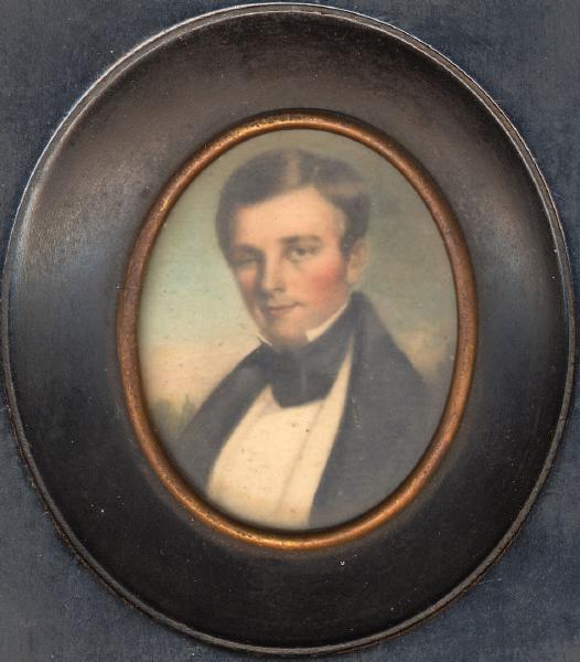 Green Mark Wood miniature, pinxit 1837, attributed to Joseph Thoits Moore
