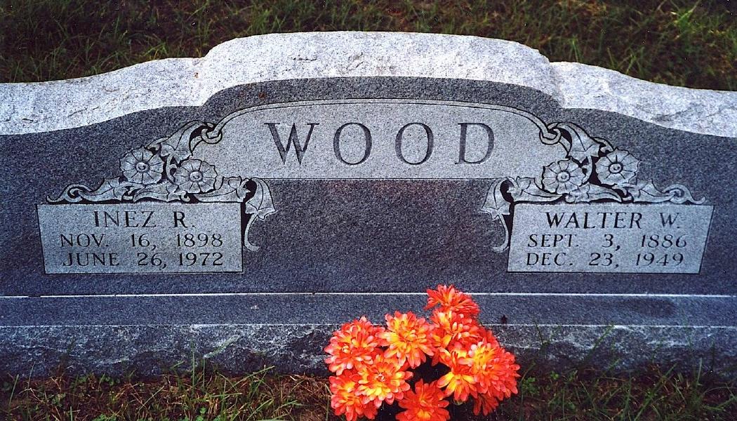 Walter Warren and Exa Inez Rembert Wood, Fairview Cemetery, near Richards, Grimes County