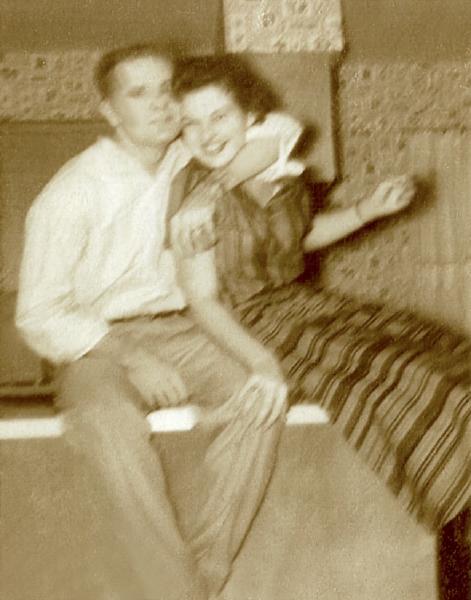 Warren and Jackie in Houston, about 1957