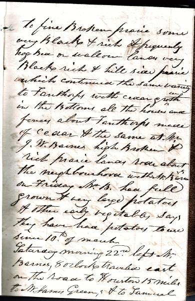 Green Wood Travel Journal (page 16) 20-22 April 1848