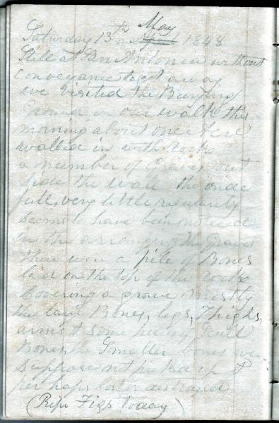 Green Wood Travel Journal (page 55) 13 May 1848