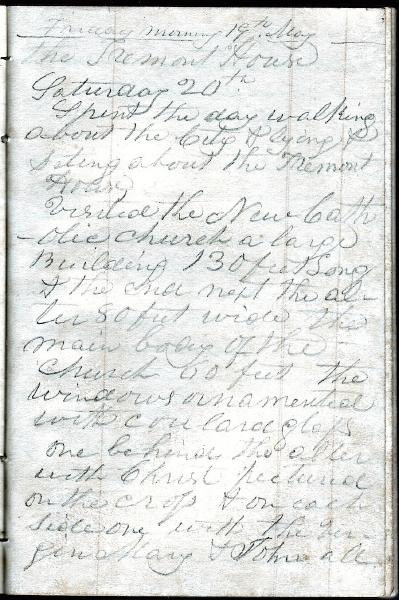 Green Wood Travel Journal (page 66) 19-20 May 1848