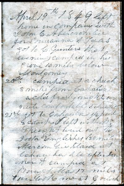 Green Wood Travel Journal (page 70) 19-21 April 1849