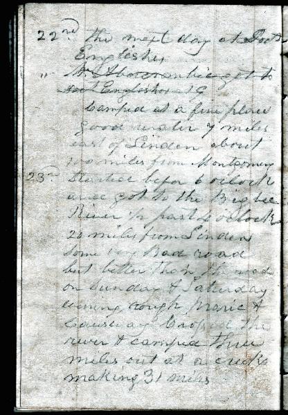 Green Wood Travel Journal (page 71) 22-23 April 1849