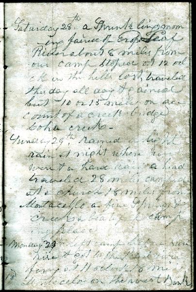 Green Wood Travel Journal (page 74) 28-30 April 1849