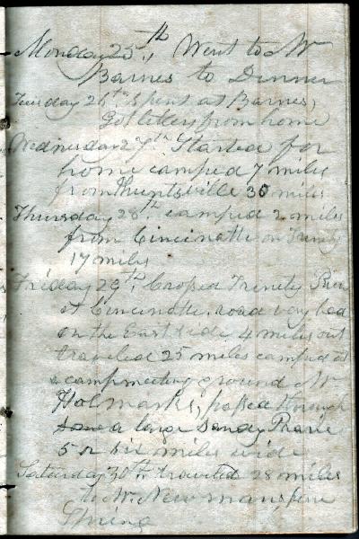 Green Wood Travel Journal (page 86) 25-30 June 1849